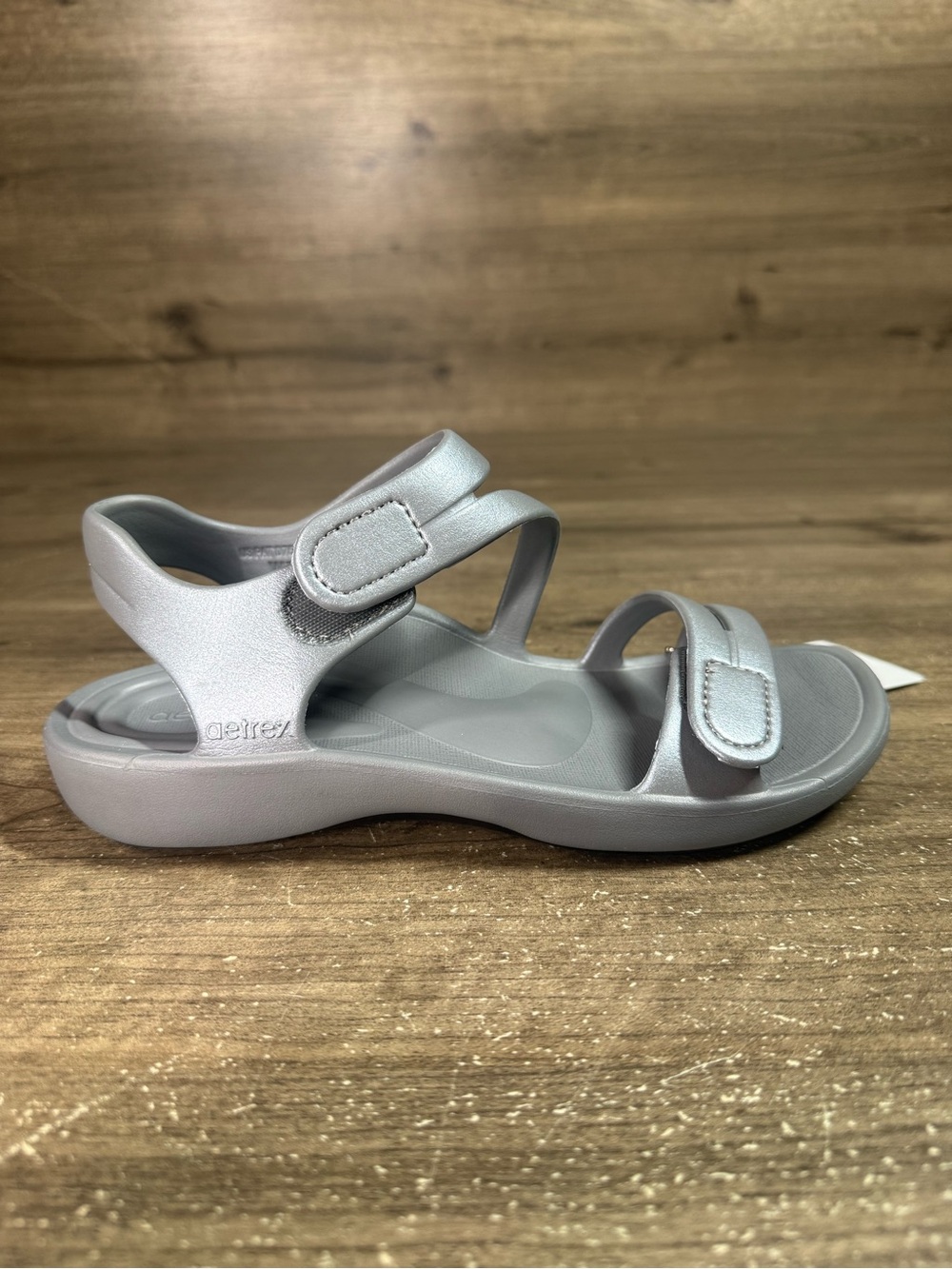 NIB Aetrex Jillian Sport Sandals Womens 7 Grey Silver L8006 Orthotic